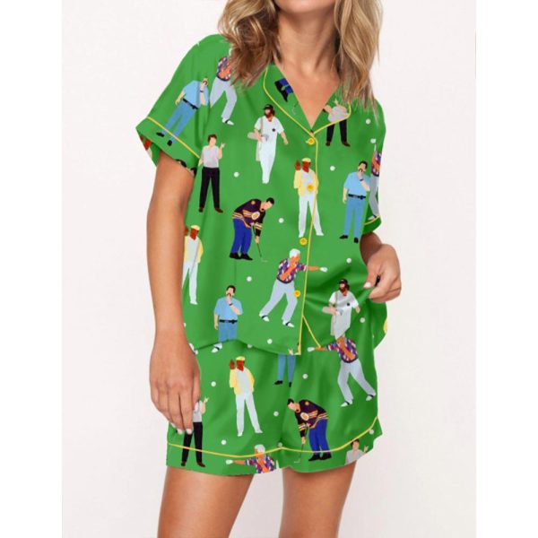 Happy Shooter Golf Movie Satin Pajama Set For Women 1