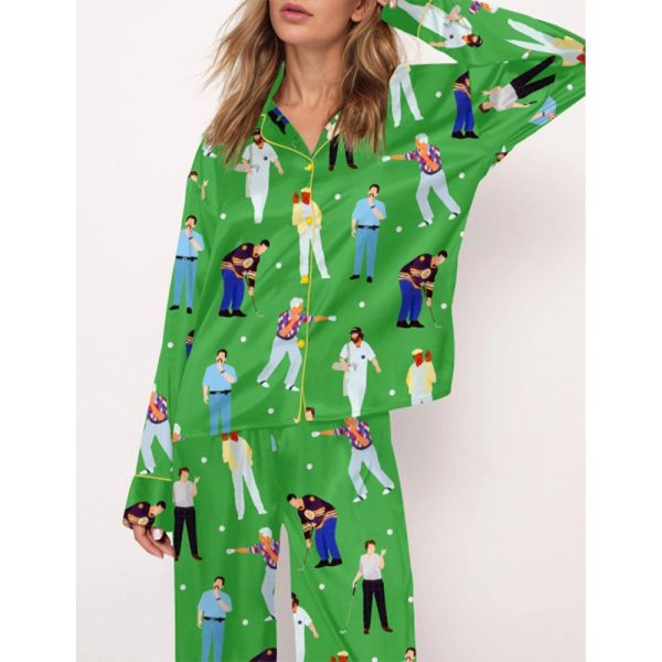 Happy Shooter Golf Movie Satin Pajama Set For Women 2