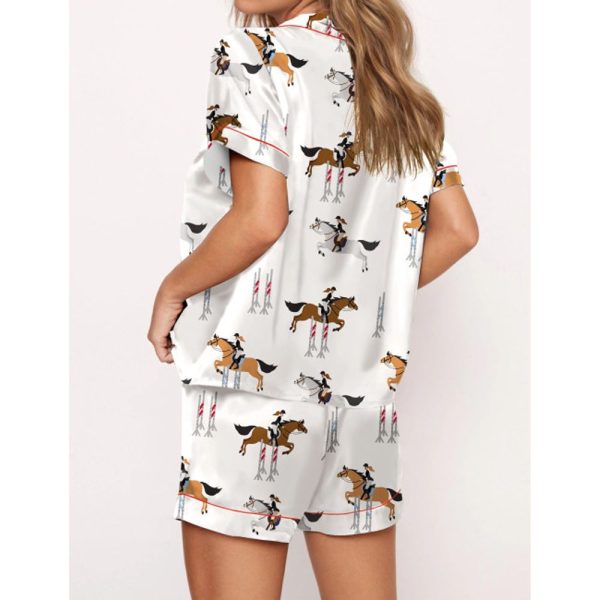 Horse Lovers Satin Pajama Set For Women 2