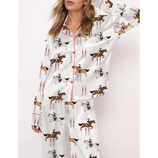 Horse Lovers Satin Pajama Set For Women 3