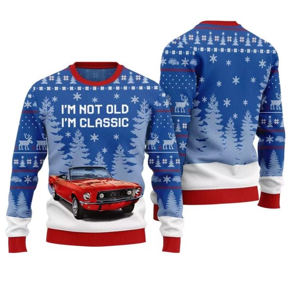 I'm Not Old I'm Classic Car Christmas Ugly Sweater