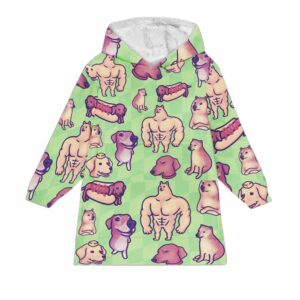 Iconic Dog Memes Blanket Hoodie 1