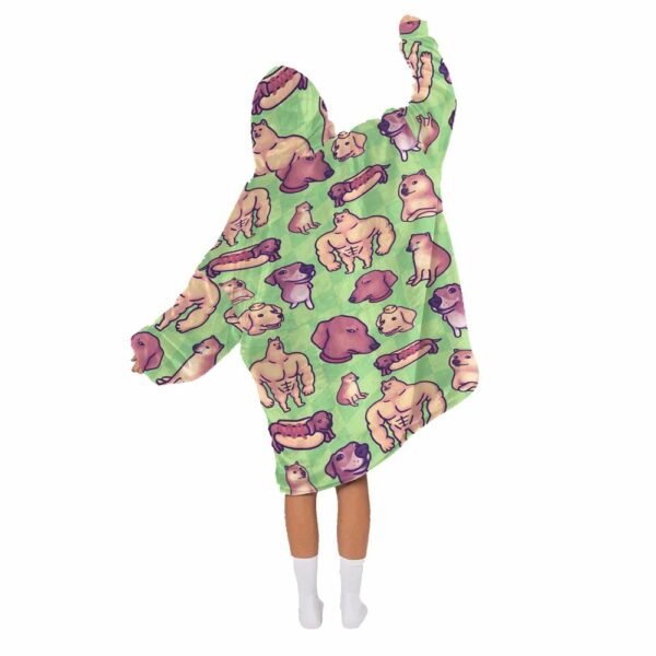 Iconic Dog Memes Blanket Hoodie 2