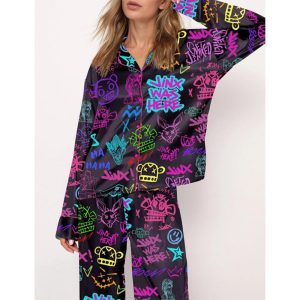 Jinx Graffiti Pajama Set For Women 1