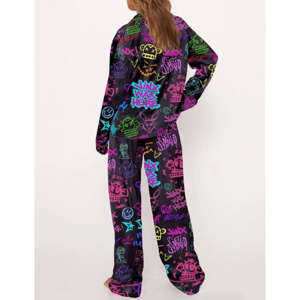 Jinx Graffiti Pajama Set For Women 3