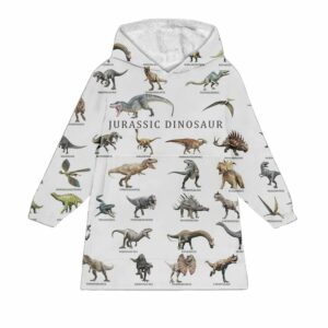 Jurassic Dinosaur Map Wearable Blanket