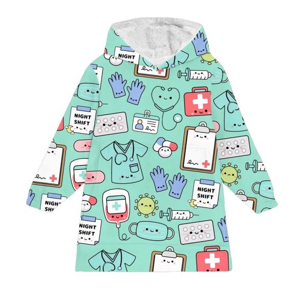 Kawaii Hospital Medical Blanket Hoodie 1