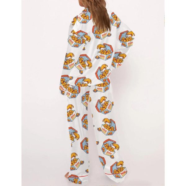 Kitten Nuggets Satin Pajama Set For Women 3