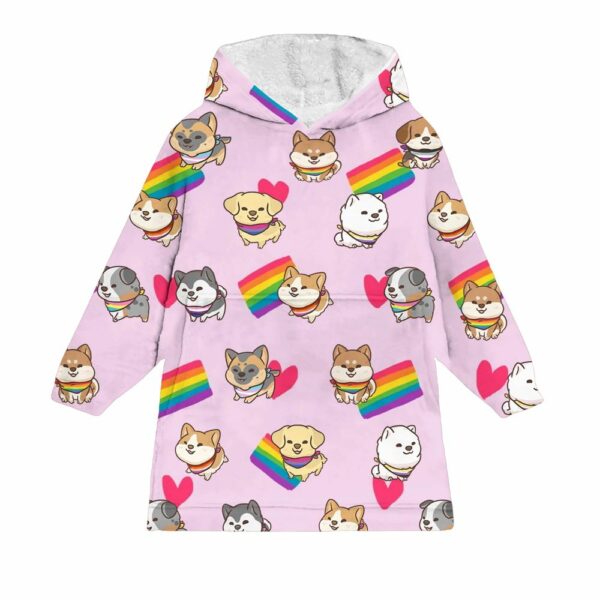 LGBTQ+ Puppy Blanket Hoodie