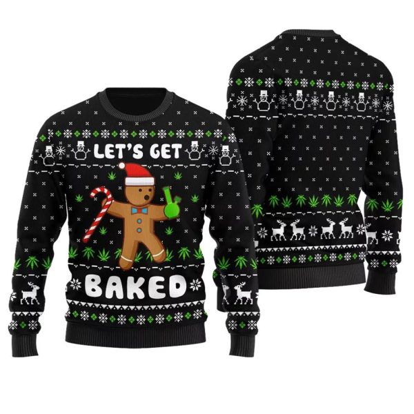 Lets Get Baked Inappropriate Ugly Sweater 1 1