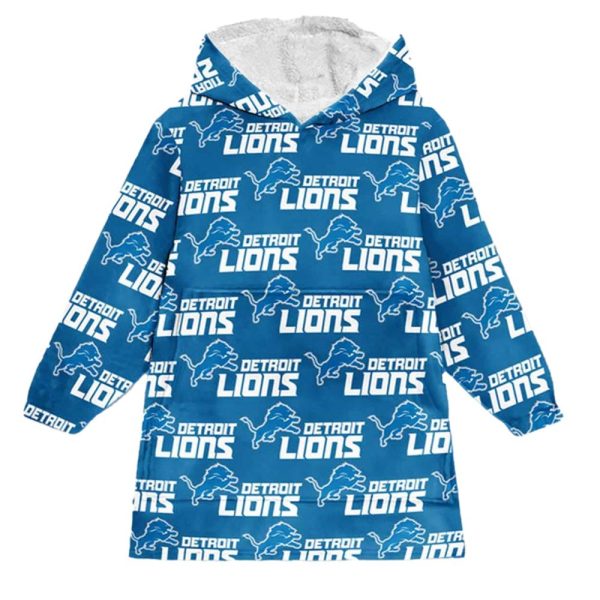 Lions Football Unisex Hoodie Blanket 1 1