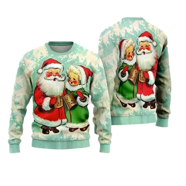 Lovely Santa Couples Ugly Christmas Sweater 1 1