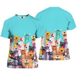 Merchize Colorful Dogs Print T Shirt 1 1