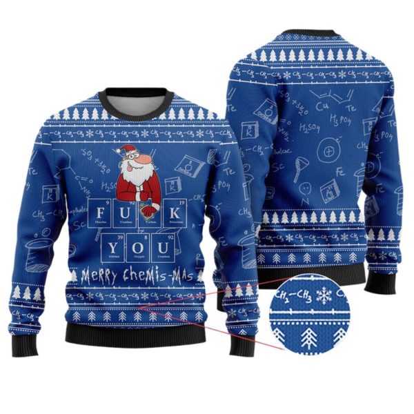 Merry Chemis mas Science Ugly Christmas Sweater 1 2