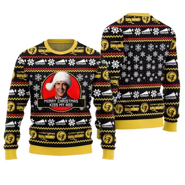 Merry Christmas Kiss My Ass Griswold Ugly Sweater 1 1