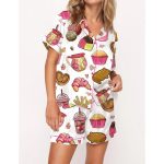 Mexican Dessert Satin Pajama Set For Women