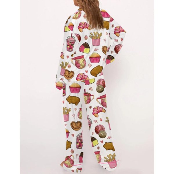 Mexican Dessert Satin Pajama Set For Women 3