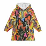 Mushroom Mystic Eyes Blanket Hoodie