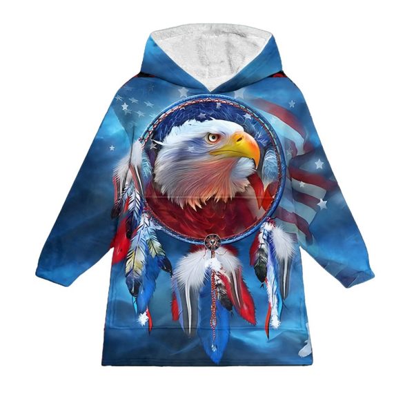 Native American Eagle Blanket Hoodie