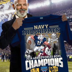 Navy Midshipmen 2024 Armed Forces Bowl Champions Shirt