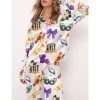 New Orleans Mardi Gras Satin Pajama Set For Women 2