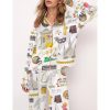 New Orleans Travel Satin Pajama Set For Women 3