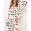 New York City Travel Satin Pajama Set For Women 2