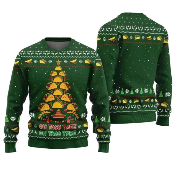 Oh Taco Tree Ugly Christmas Sweater 1 1