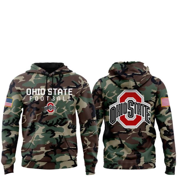 Phio State Football Camo 2025 Salute to Service Hoodie