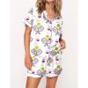 Pickleball Wine Satin Pajama Set For Women 1