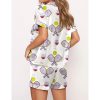 Pickleball Wine Satin Pajama Set For Women 2