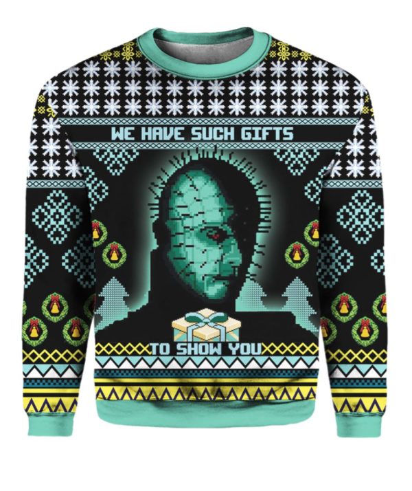 Pinhead Hellraiser We Have Such Gfts To Show You Christmas Sweater 1