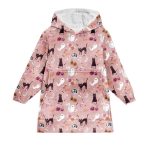 Pink Halloween Blanket Hoodie