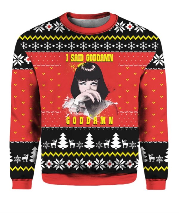 Pulp Fiction Ugly Christmas Sweater 1