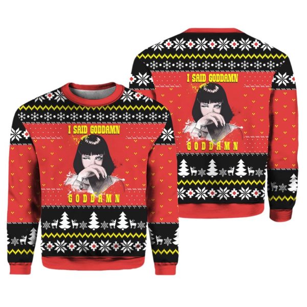 Pulp Fiction Ugly Christmas Sweater 3