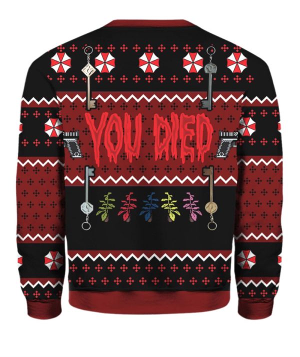 Resident Evil You Died Ugly Christmas Sweater 2