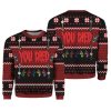 Resident Evil You Died Ugly Christmas Sweater 3