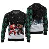 Santa Vs Bigfoot Boxing Ugly Holiday Sweater 1 2