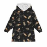 Skeleton Drinks Blanket Hoodie