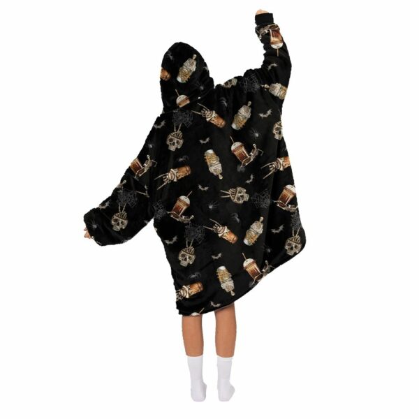 Skeleton Drinks Blanket Hoodie 2