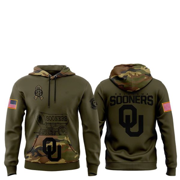 Sooners Football Camo Salute to Service Hoodie