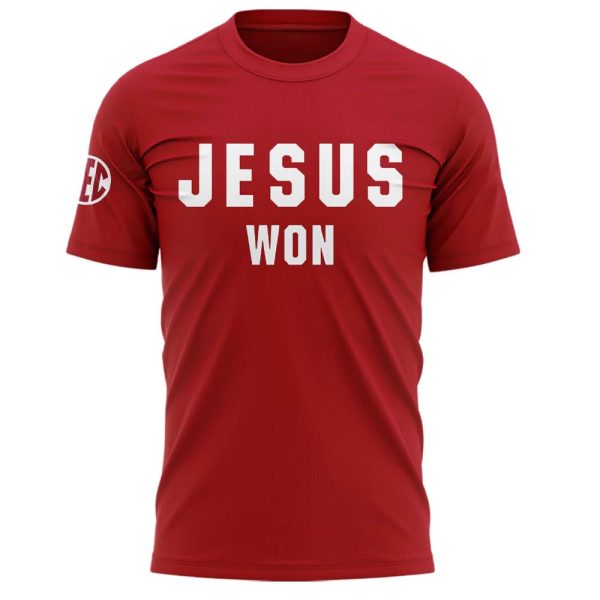 Sooners Football Jesus Won Shirt 1