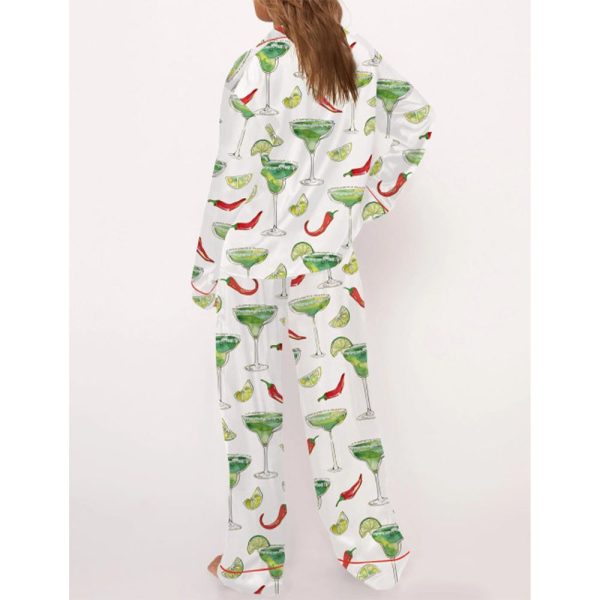 Spicy Margarita Satin Pajama Set For Women 3