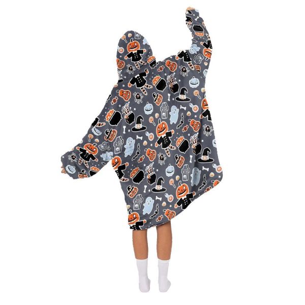 Spooky Halloween Blanket Hoodie