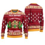 Tech Support Delete Your Cookies Funny Xmas Sweater
