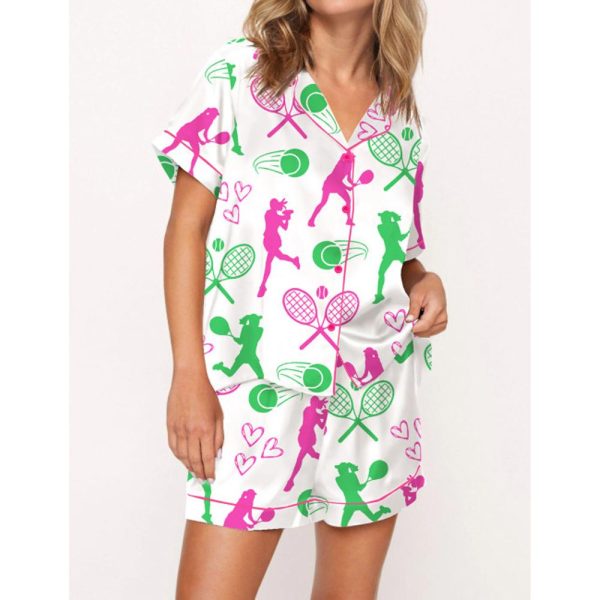 Tennis Satin Pajama Set For Women 1