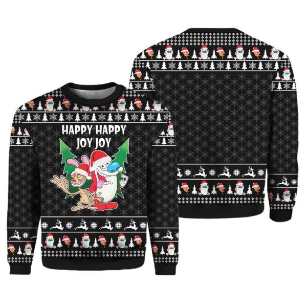 The Ren Stimpy Show Ugly Christmas Sweater 3