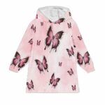 To My Daughter Butterfly Blanket Hoodie
