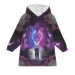 To My Daughter Lion Blanket Hoodie