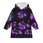 To My Granddaughter Butterfly Blanket Hoodie